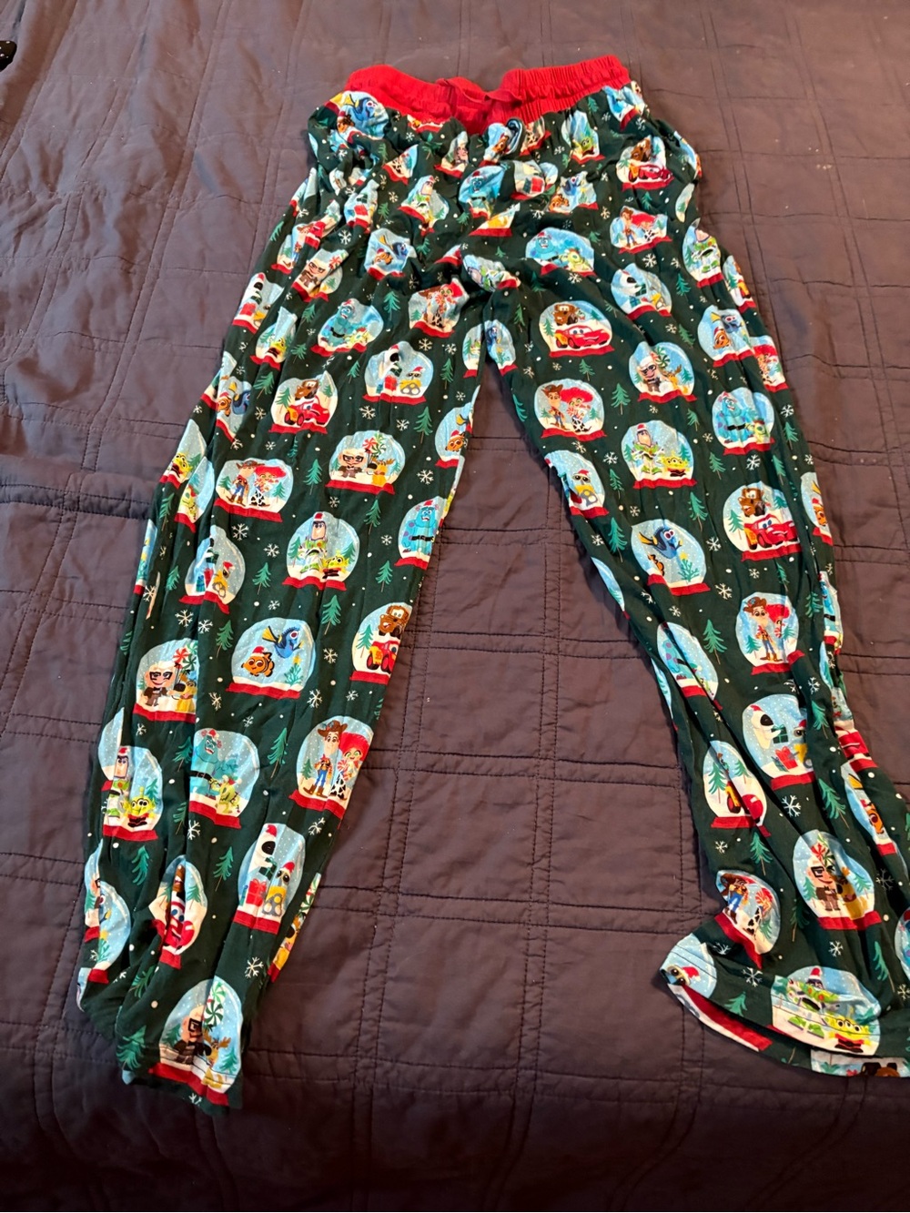 Little sleepies men’s size small Green Holiday Snow Globe Pajama Pants new
